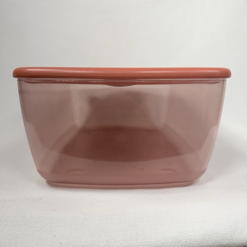 Set Of 5 Vintage Rock N Serve Tupperware Orange w Yellow Vent Lids - Picture 16 of 16